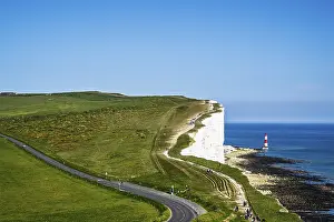 European Rock Formations Prints: Beachy Head Lighthouse, Beachy Head Cliffs
