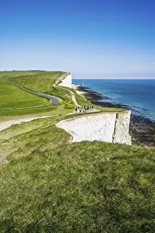 British Coastal Scenery Prints: Beachy Head Lighthouse, Beachy Head Cliffs
