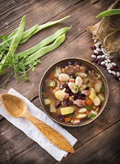 Mexican Cuisine Food Prints: Beans soup