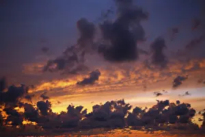 Deserted Evening Scene Prints: Beautiful sunset cloud and sky