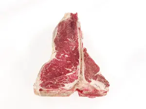 Steak Nutrition Facts Prints: Beef, T-bone steak, raw