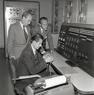 Print of BESK, Sweden's first electronic computer