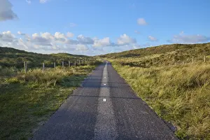 North Holland Province Prints: Bicycle path, sand dune, clouds