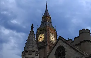 Clock Tower England Prints: Big Ben, clock tower and clock