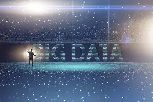 Big Data Analysis Prints: Big data concept with data mining analyst