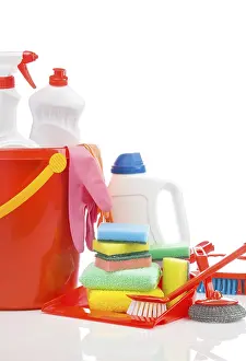 Abstract Art Prints: Big Set of Cleaning Items Print