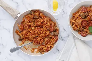 Bigos Meal Detail Prints: Bigos, Polish dish bigos, on the table