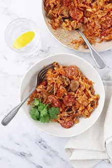 Bigos Meal Detail Prints: Bigos, Polish dish bigos, on the table