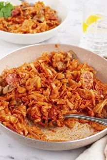 Bigos Meal Detail Prints: Bigos, Polish dish bigos, on the table