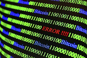 Data Protection Concept Prints: Binary code with Error lettering