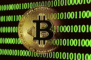Bitcoin Binary Code Prints: Bitcoin with binary code
