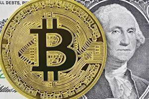 Digital Currency Prints: Bitcoin and a US Dollar Note