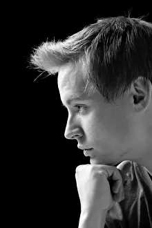 Black And White Headshot Prints: Black background