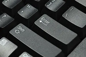 Black Keyboard Prints: Black computer keyboard isolated on white background
