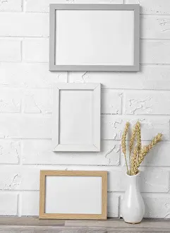 Modern Architecture Style Prints: Blank frames wall vase