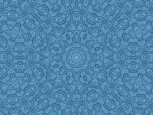 Abstract Artwork Prints: Blue background with abstract radial pattern