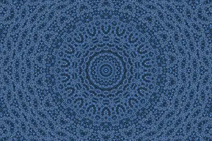 Abstract Artwork Prints: Blue background with abstract radial pattern