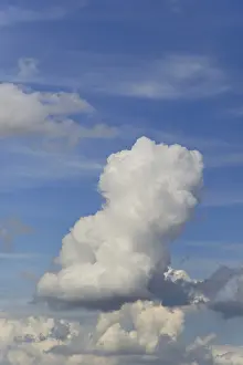 Uninhabited German Landscape Prints: Blue cloudy sky, cloud formation