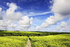 Wind Power Generation Prints: Blue power