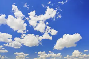 Cumulus Cloud Formation Prints: Blue sky with clouds