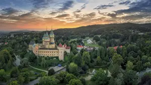 Prints of Bojnice - beautiful Slovak cestle in nature, a wonderful destination for vacation and relaxation Slovakia Prints: Bojnice Castle Print - Slovak Nature Scene