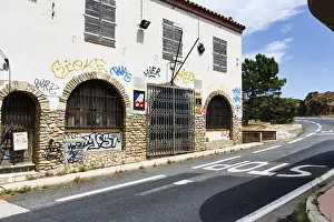 Uninhabited Coastal Building Prints: Border crossing, former customs checkpoint
