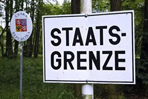 Inner German Border Prints: Border signs, state border, border triangle