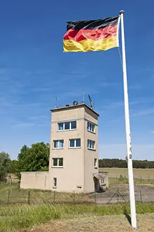 Elbe River Scenery Prints: Former border tower of the GDR