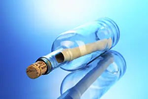 Glass Bottle Prints: Bottle message