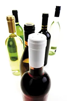 White Wine Images Prints: Bottles of wine