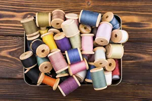 Colorful Thread Spools Prints: Box colorful thread spools