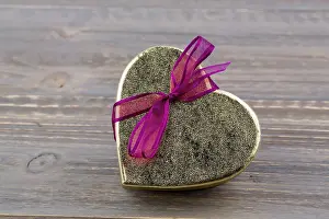 Heart Shaped Gift Box Prints: A box for a gift in the shape of a heart