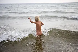 Nude Photography Prints: Boy bathing