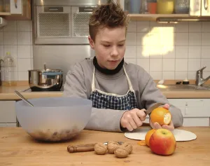 Kitchen Preparation Prints: Boy cooks