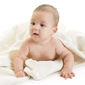 White Studio Environment Prints: Boy isolated on white background