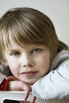 Portrait Of A Child Prints: Boy - thoughtful