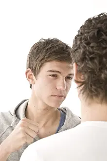 Teenage Argument Prints: Two boys arguing