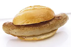 Meat Products Image Prints: Bratwurst on a bun