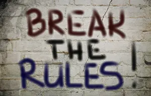 Deserted Landscape Image Prints: Break The Rules Concept