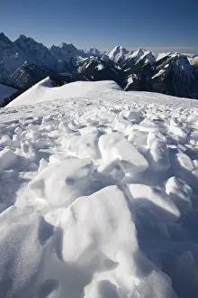 Snow Covered Mountains Prints: Breakable crust and Karwendel Range