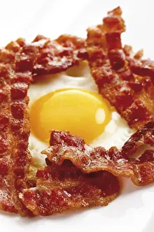 Easy Breakfast Ideas Prints: Breakfast bacon and a fried egg