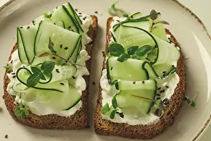 Wholemeal Breakfast Prints: Breakfast, cereal bread sandwiches