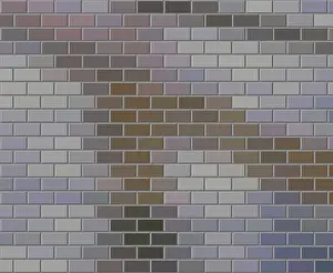 Construction Material Images Prints: Brick wall background with bricks of blue