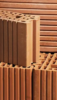 Deserted Construction Site Photos Prints: Bricks, Masonry Brick, Studio Shot