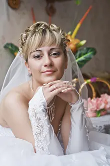 White Wedding Dress Prints: Bride