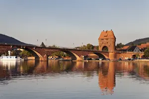 Deserted German Bridges Prints: Bridge gate on the Main bridge