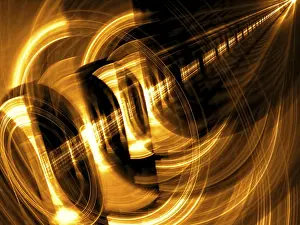 Fractal Background Prints: Bright technology background - abstract computer-generated image