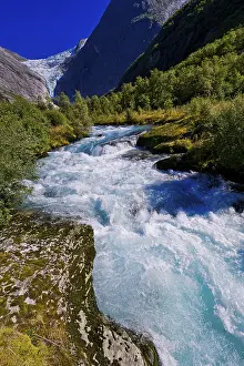 Scandinavian Nature Reserve Prints: Briksdal Glacier, Briksdalsbreen