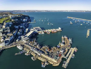 Drone Photography Devon England Prints: Brixham Harbour from a drone, Devon