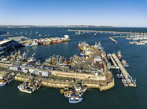 Drone Photography Devon England Prints: Brixham Harbour from a drone, Devon